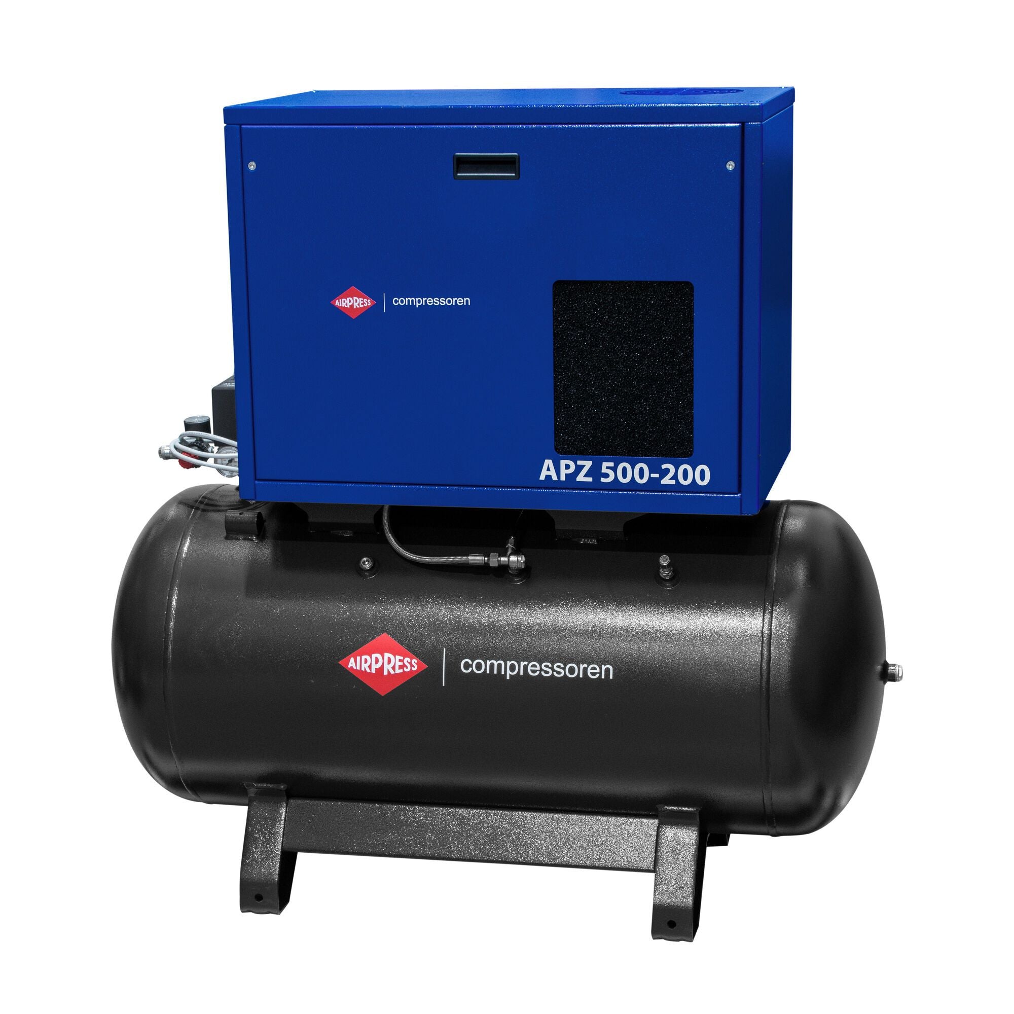 Airpress cichy kompresor dwutłokowy APZ 500-200 10 bar 4 KM/3 kW 378 l/min 200 l