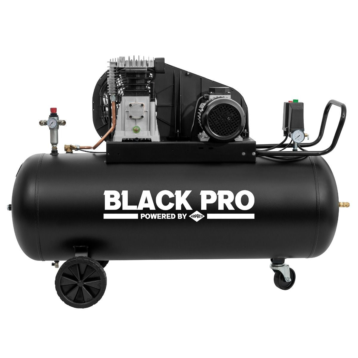 Kompresor dwutłokowy Black Pro B3800B 10 bar 4 KM/3 kW 368.2 l/min 200 l