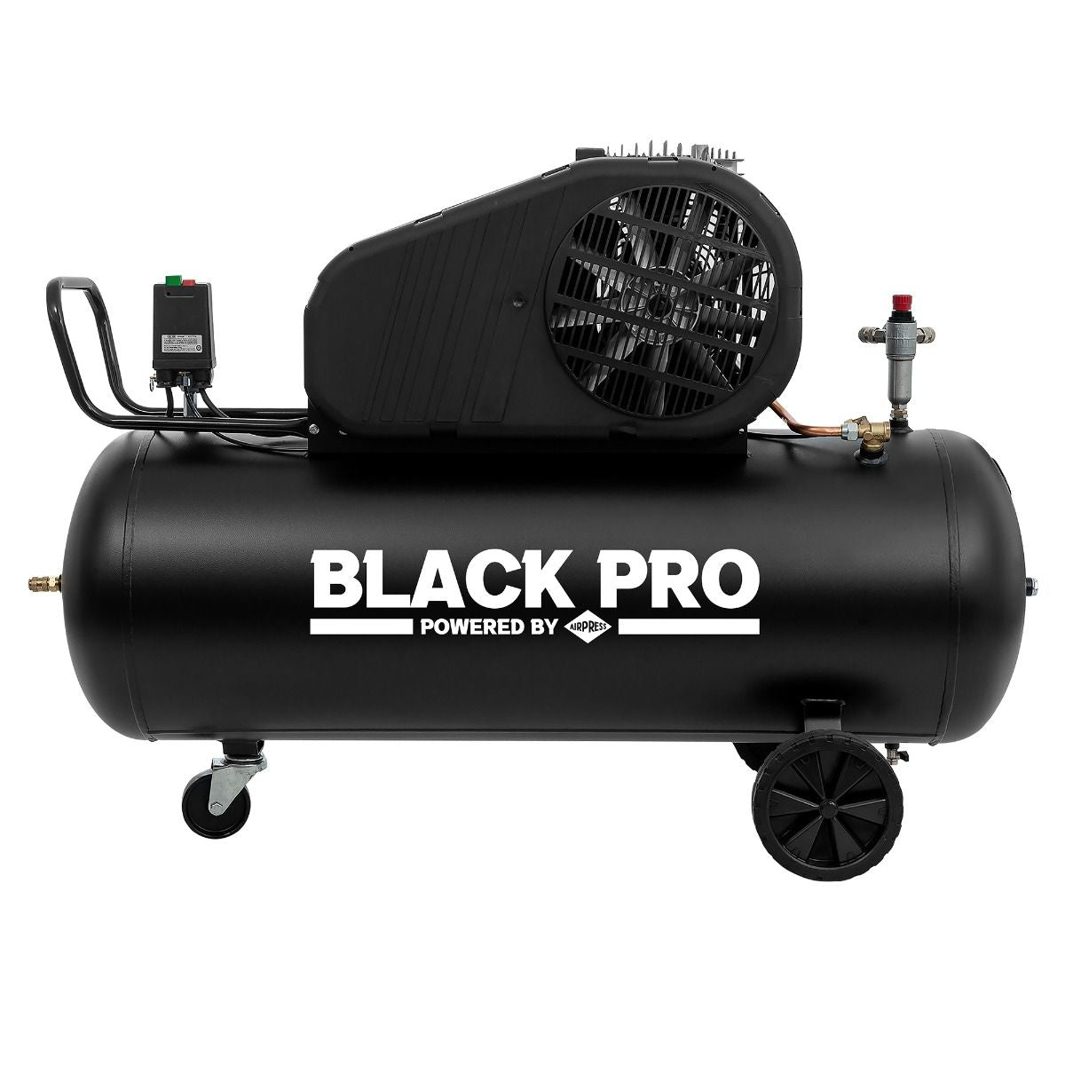 Kompresor dwutłokowy Black Pro B3800B 10 bar 4 KM/3 kW 368.2 l/min 200 l