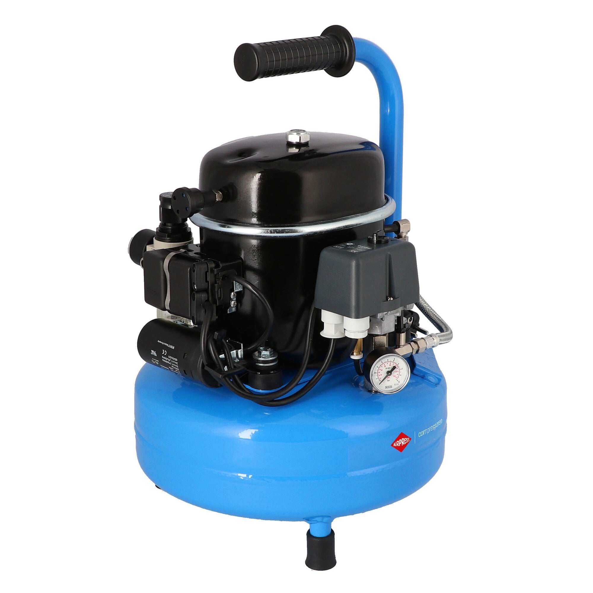 Airpress mały kompresor dwutłokowy L 9-75 8 bar 0.5 KM/0.37 kW 37 l/min 9 l cichy