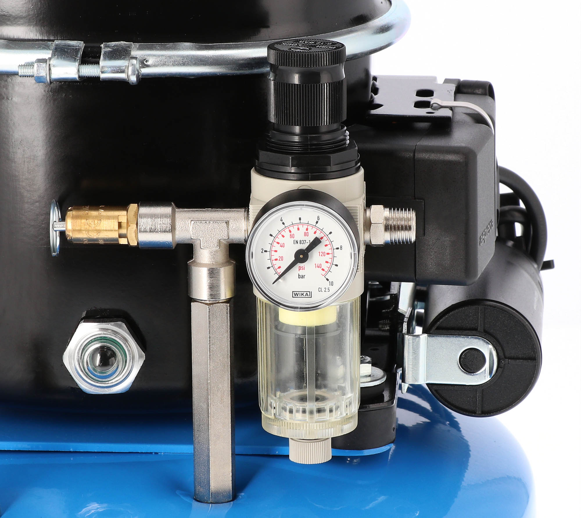 Airpress mały kompresor dwutłokowy L 9-75 8 bar 0.5 KM/0.37 kW 37 l/min 9 l cichy