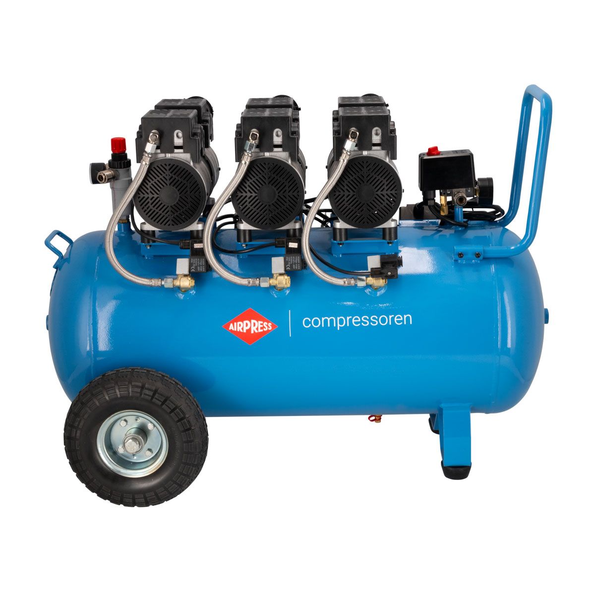 Cichy kompresor bezolejowy LMO 90-380 8 bar 3 KM (3 x 1 KM) / 2,25 kW 280 l/min 90 l