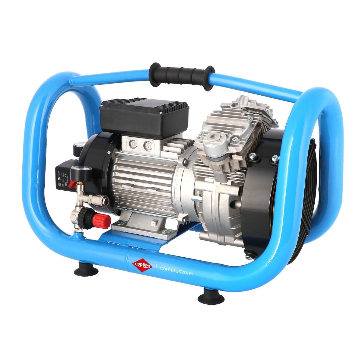 Mały cichy kompresor bezolejowy dwutłokowy Airpress LMO 5-380 10 bar 2 KM/1.5 kW 304 l/min 5 l