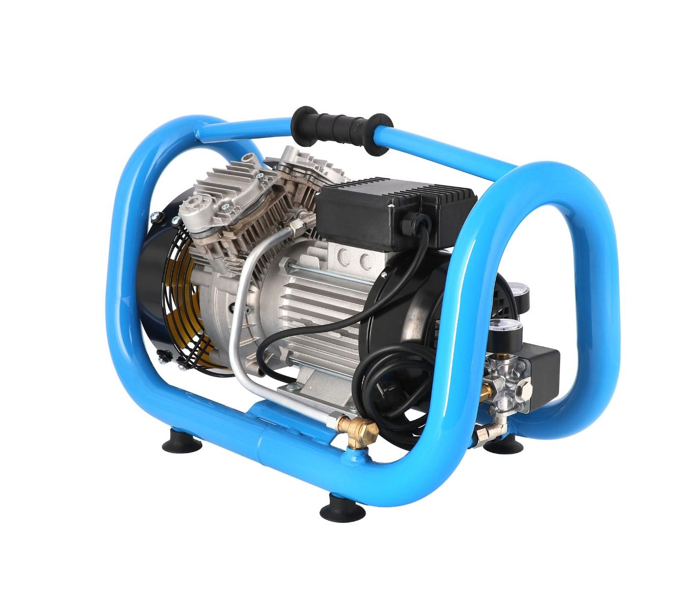 Mały cichy kompresor bezolejowy dwutłokowy Airpress LMO 5-380 10 bar 2 KM/1.5 kW 304 l/min 5 l