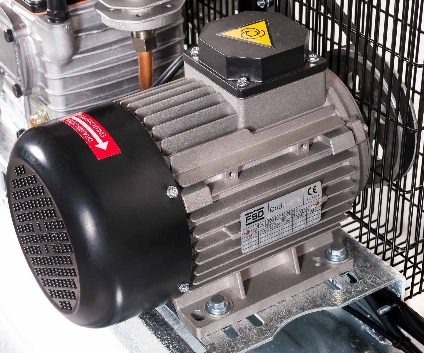 Airpress kompresor dwutłokowy G 600-200 Pro 10 bar 4 KM/3 kW 400V 539 l/min 200 l galwanizowany