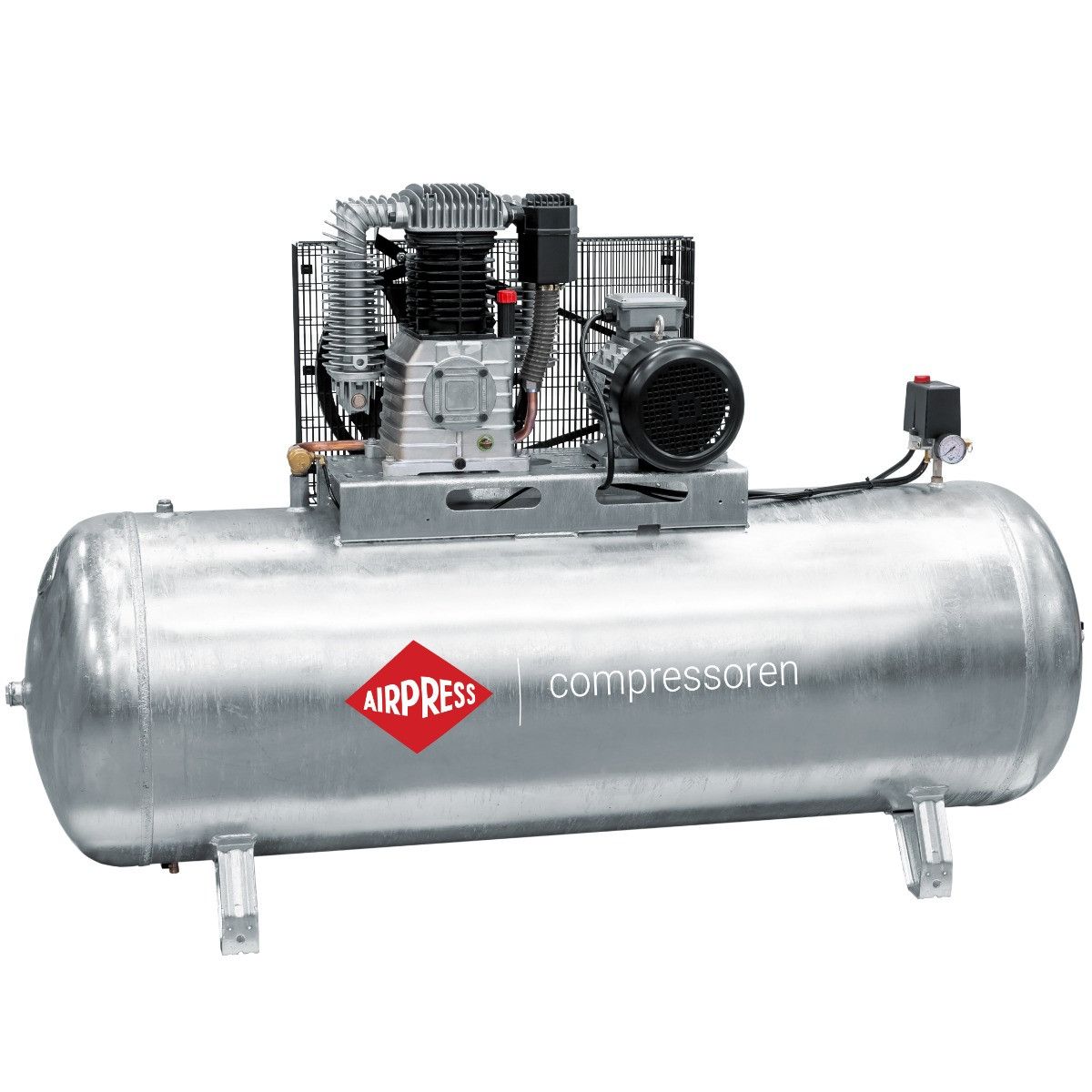 Airpress kompresor dwutłokowy G 1000-500 Pro 11 bar 7.5 KM/5.5 kW 400V 872 l/min 500 l galwanizowany