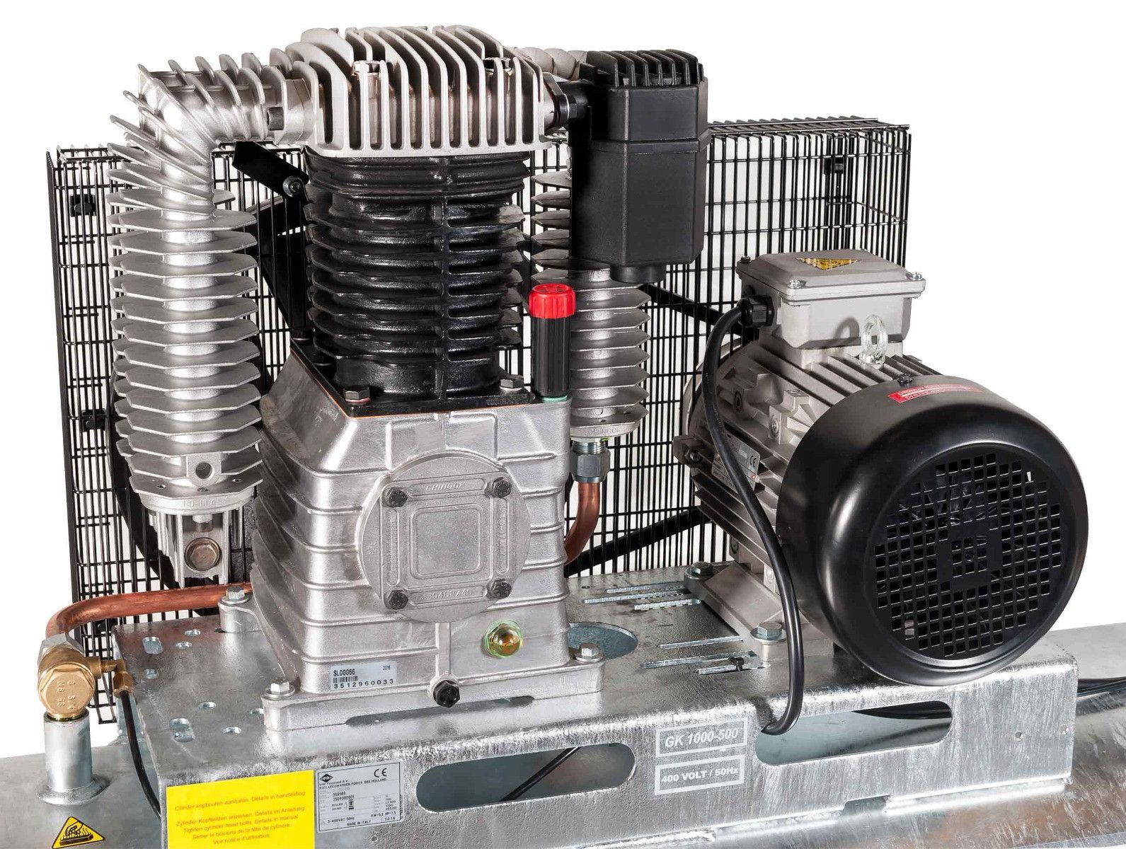 Airpress kompresor dwutłokowy G 1000-500 Pro 11 bar 7.5 KM/5.5 kW 400V 872 l/min 500 l galwanizowany