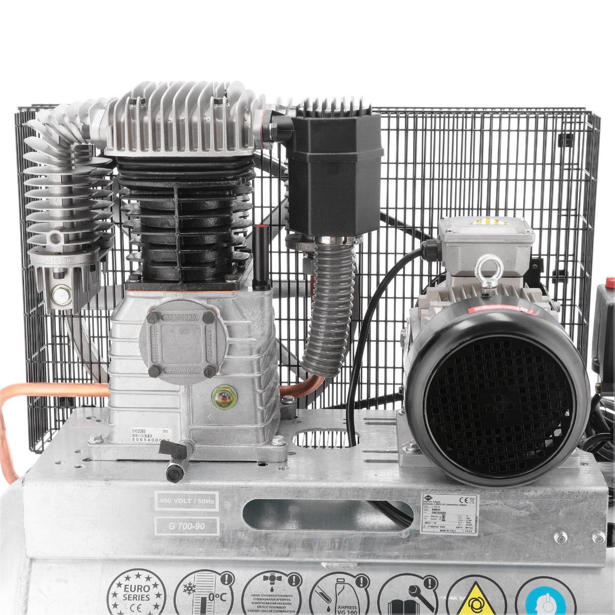 Airpress kompresor dwutłokowy G 700-90 Pro 11 bar 5.5 KM/4 kW 400V 441 l/min 90 l galwanizowany