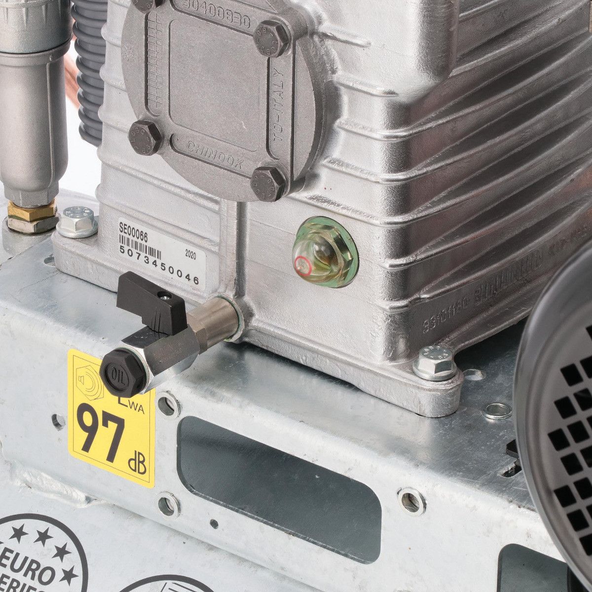 Airpress kompresor dwutłokowy G 625-90 Pro 10 bar 4 KM/3 kW 400V 539 l/min 90 l galwanizowany