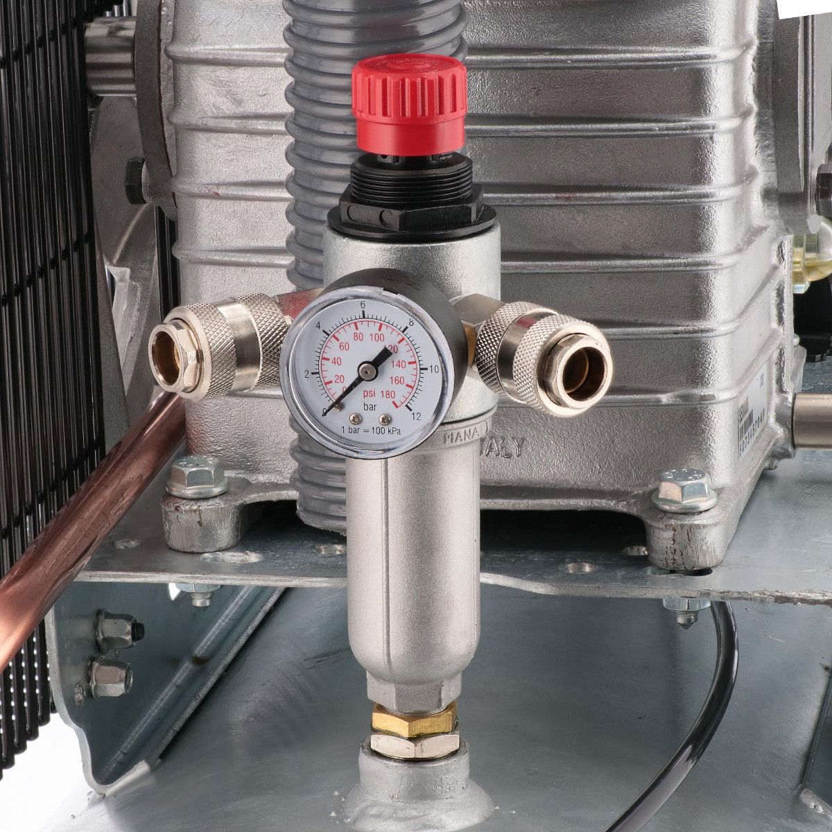 Airpress kompresor dwutłokowy G 625-90 Pro 10 bar 4 KM/3 kW 400V 539 l/min 90 l galwanizowany
