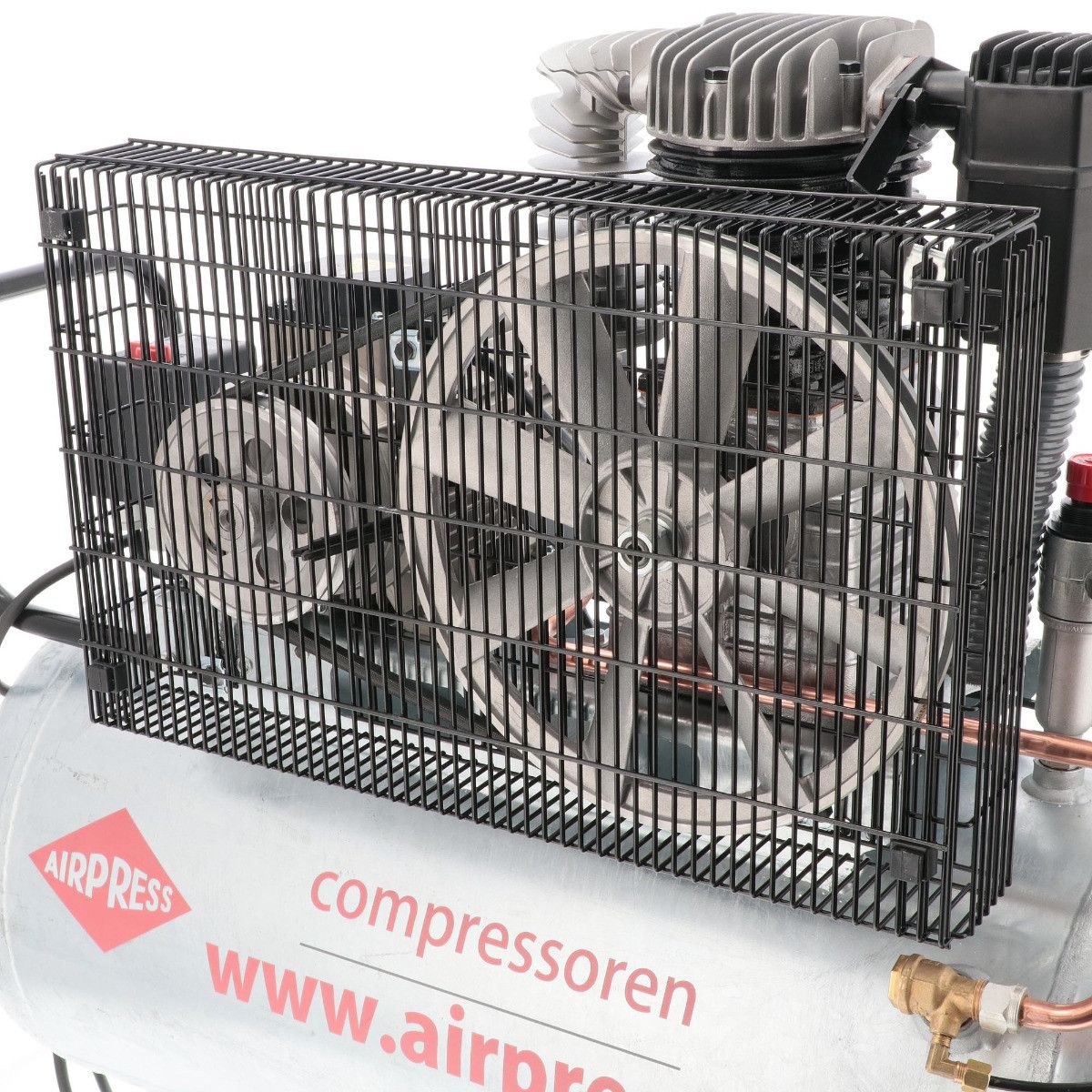 Airpress kompresor dwutłokowy G 625-90 Pro 10 bar 4 KM/3 kW 400V 539 l/min 90 l galwanizowany