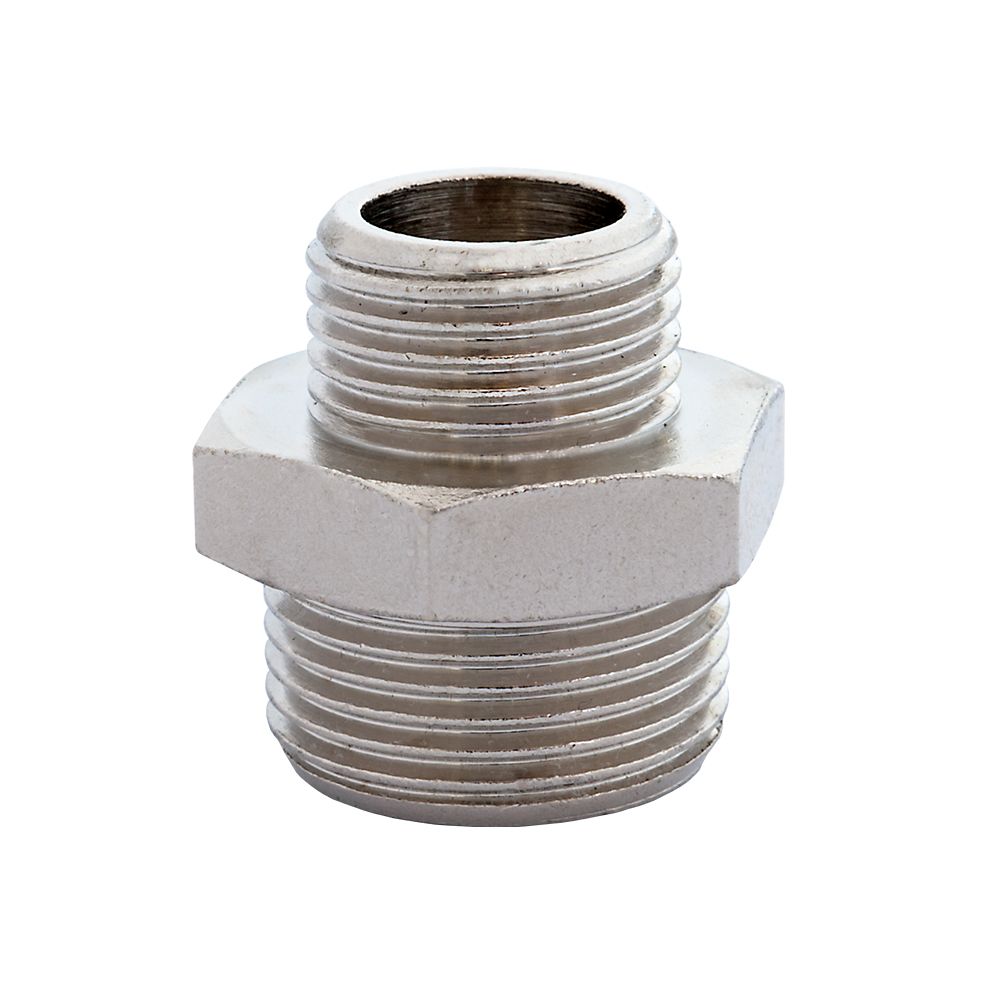 Redukcja nyplowa mosiężna GZ 3/8" x 1/2" zewnętrzna, sześciokąt Airpress