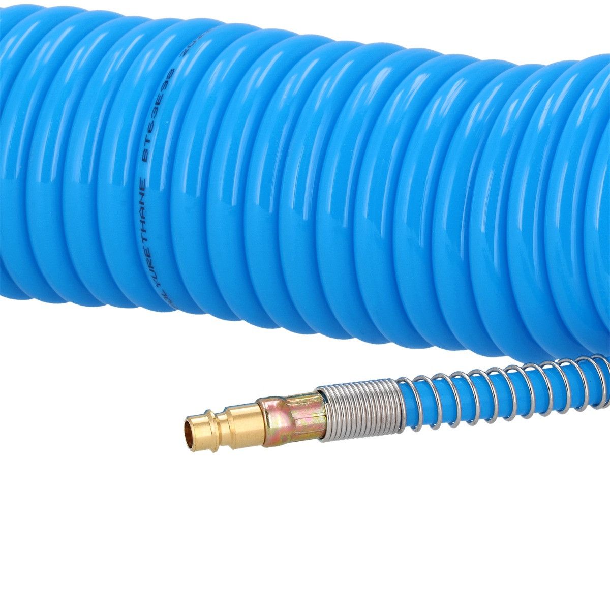 Wąż pneumatyczny spiralny PU uzbrojony 15 m fi 12 x 8 mm