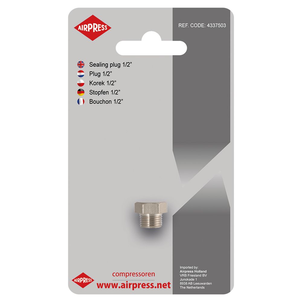 Zaślepka 1/2" gwint zewnętrzny korek Airpress