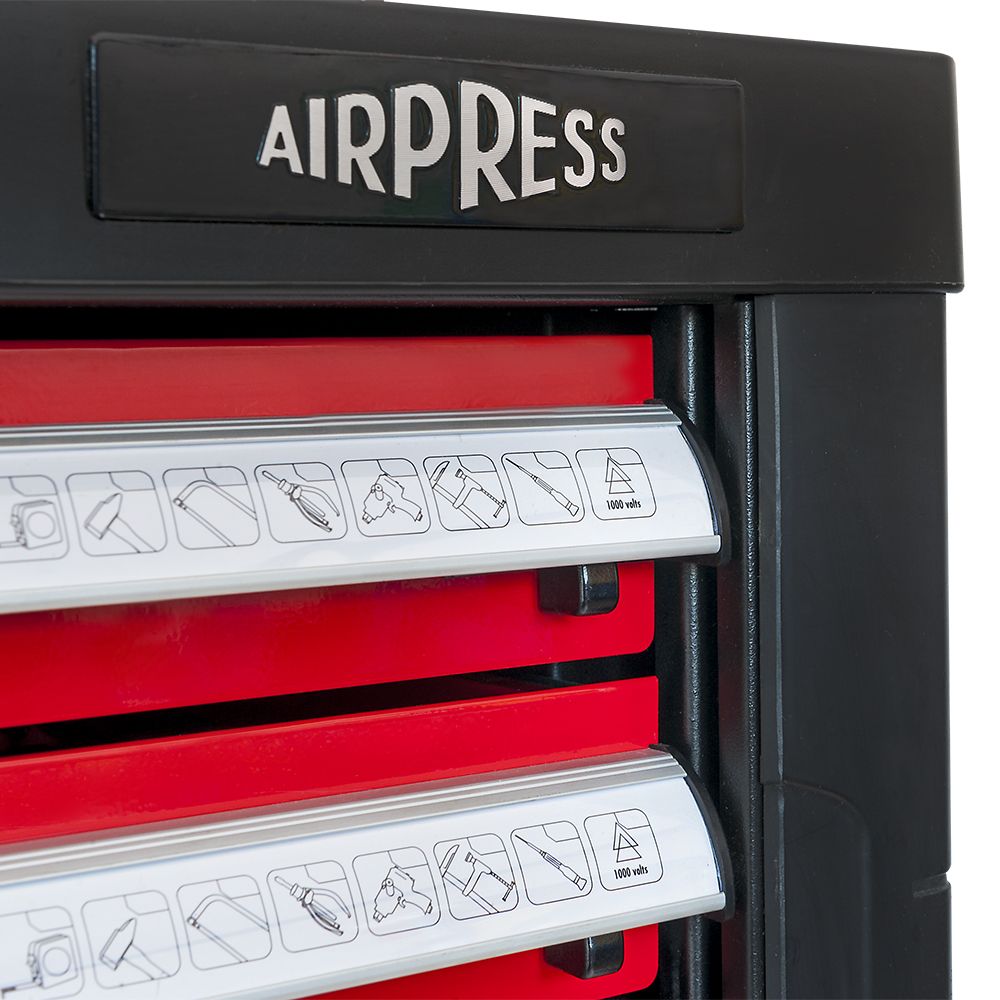 Profesjonalny wózek narzędziowy Airpress 217 elementów 7 szuflad