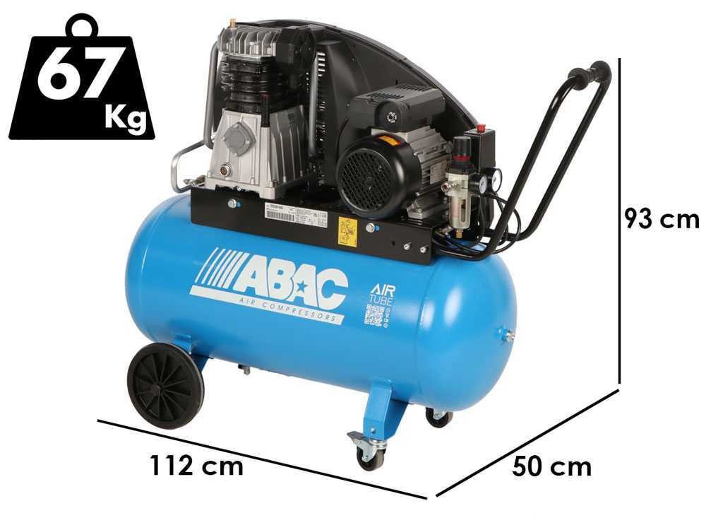 Kompresor Dwutłokowy ABAC PRO EXP A39B 90 CT3 (4116024279) | 10 Bar | 3.0 KM/2.2 kW | 393l/min | 90l | 400V