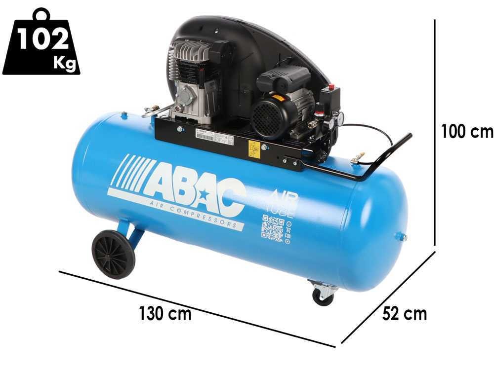 Kompresor Dwutłokowy ABAC LINE EXT A39B 200 CM3 (4116024282, 4116024151) | 10 bar | 3.0KM/2.2kW | 393l/min | 200l | 230V