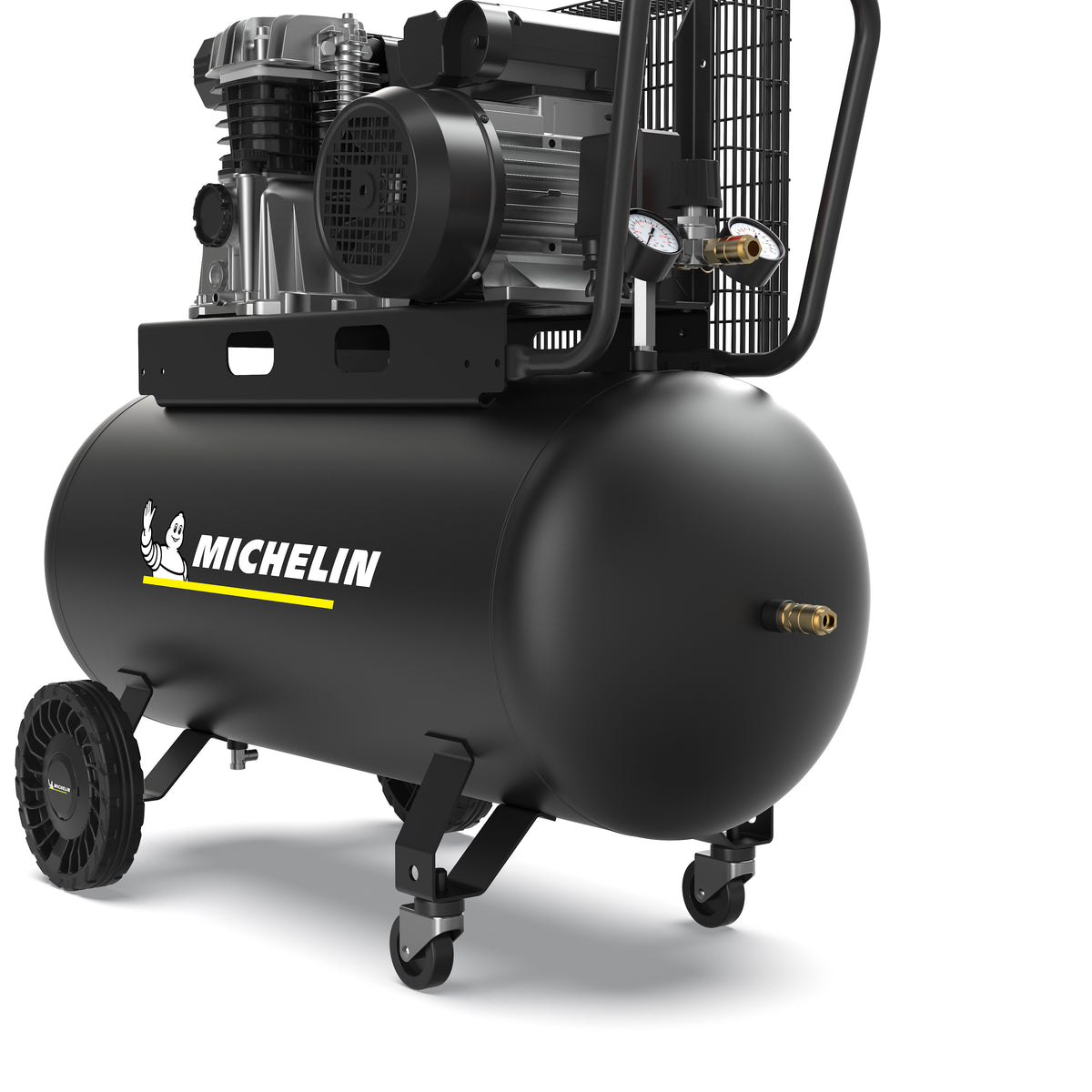 Kompresor dwutłokowy Michelin Classic PRO z uchwytem transportowym i wlotem powietrza
