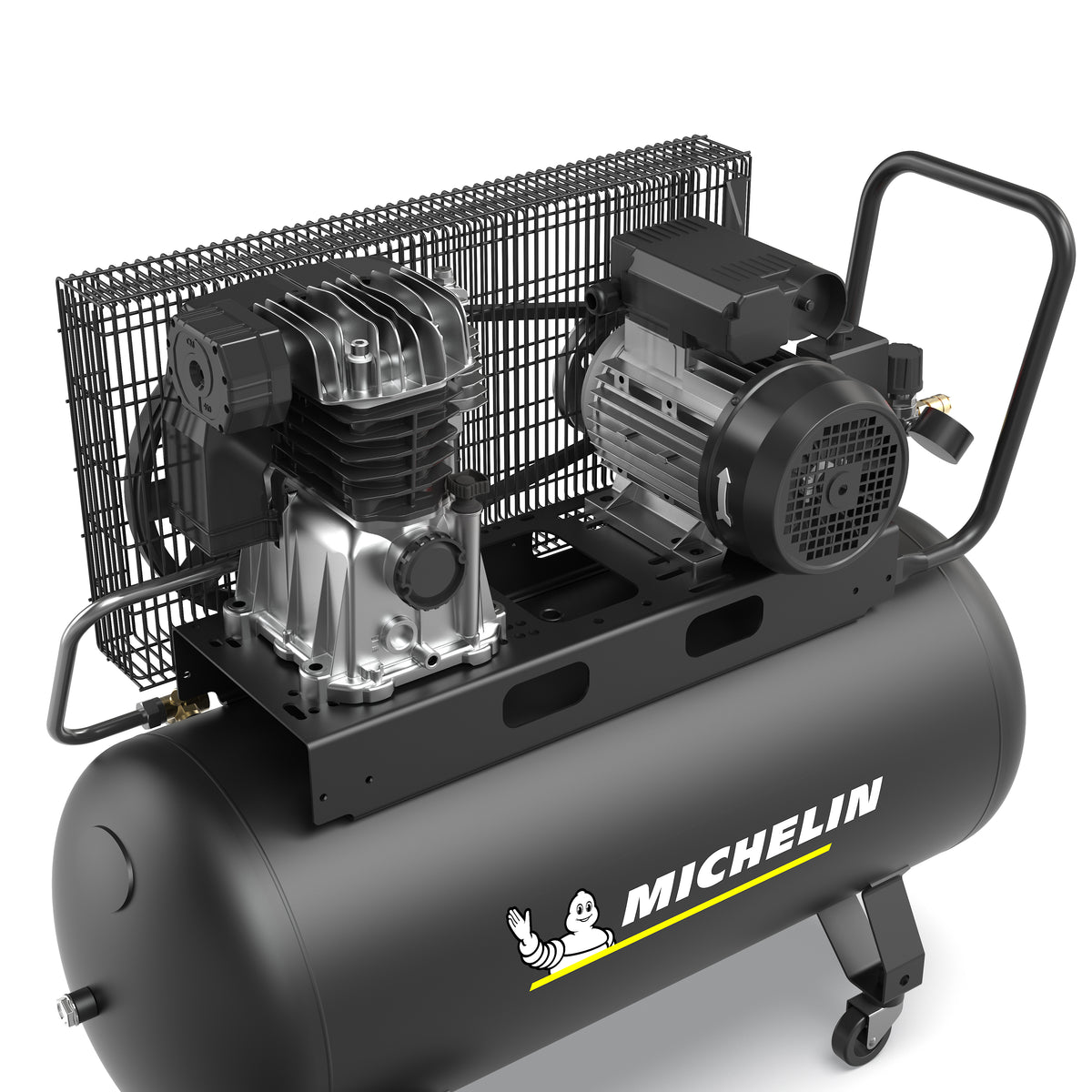 Kompresor dwutłokowy Michelin Classic PRO z silnikiem i kratą ochronną