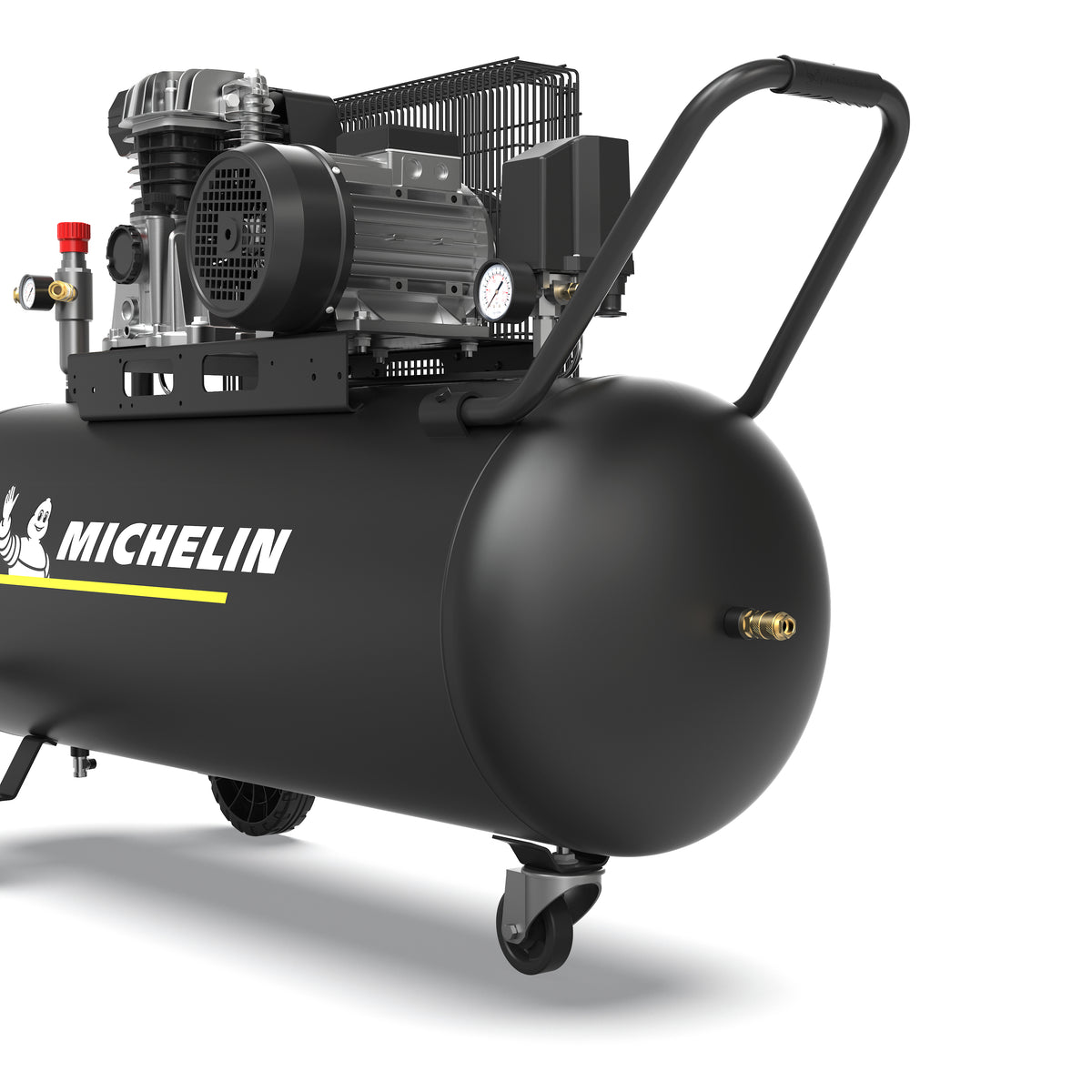 Kompresor dwutłokowy Michelin Classic PRO: czarny zbiornik i kółka