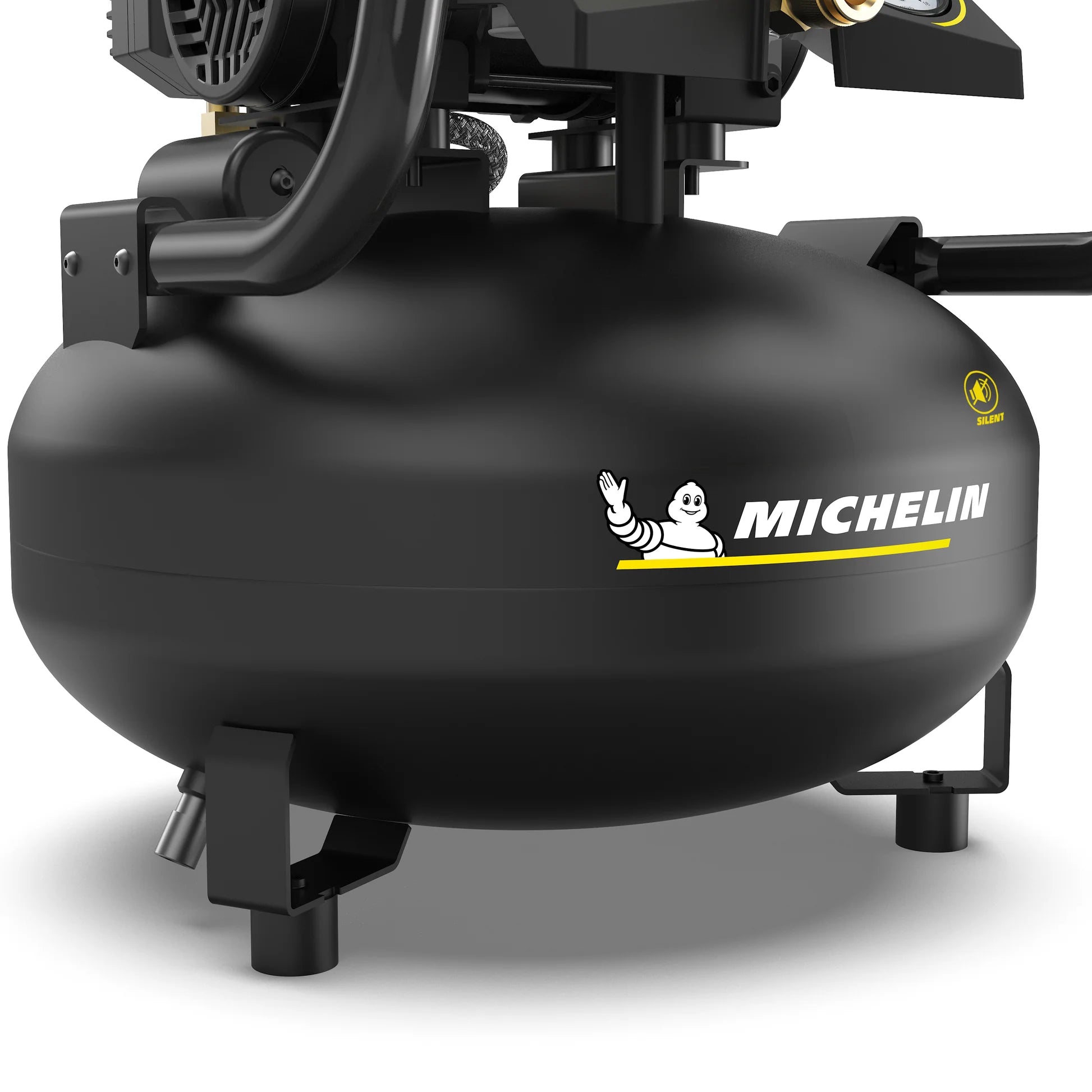 Kompresor bezolejowy MICHELIN – przedni zbiornik z nóżkami