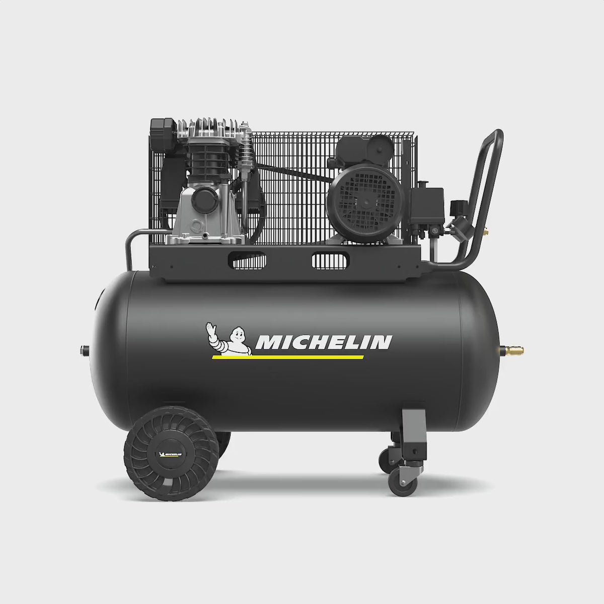 Wczytaj wideo: Kompresor dwutłokowy Michelin Classic PRO 100-3M 10 Bar 3 KM/2.2 kW 365 l/min 100 l